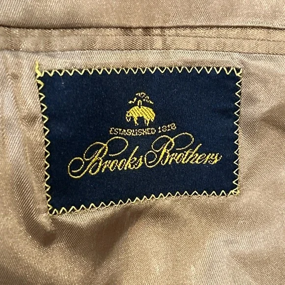 Brooks Brothers Blazer Mens 40S Brown Wool Tweed 2 Button Sports Coat Jacket USA Sport Coats & Blazers